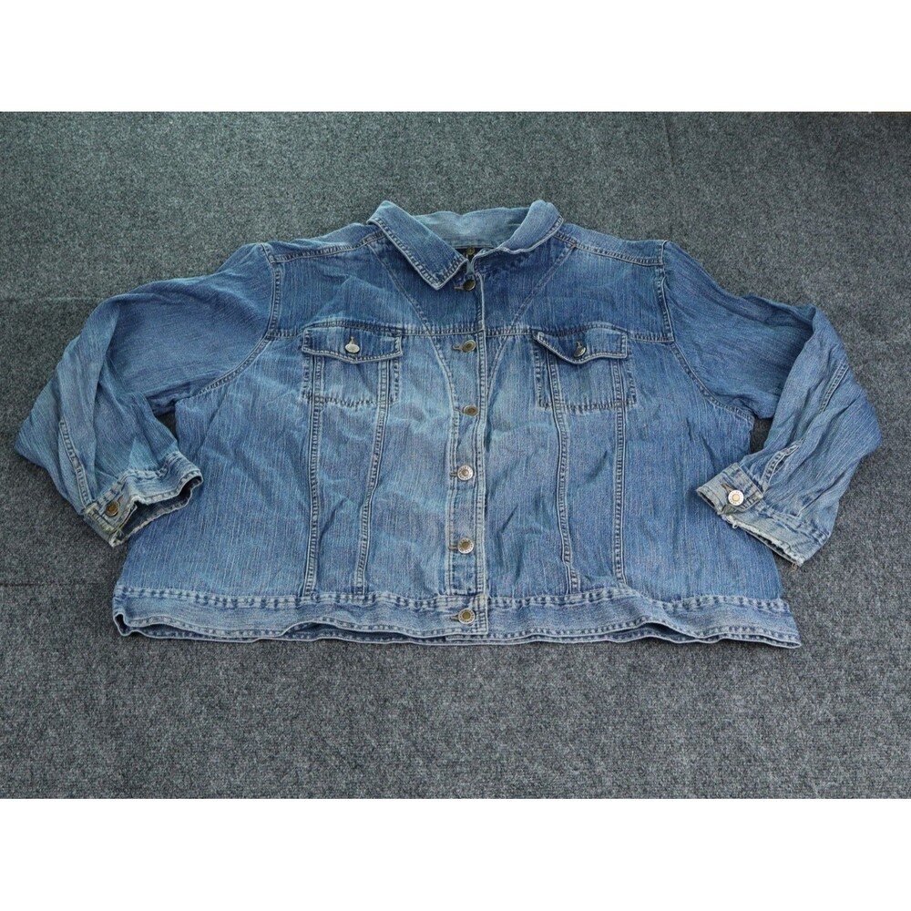 VTG 90s ORIGINAL TY WEAR Size 2XL 100% Cotton Denim Chore Jacket Cottagecore